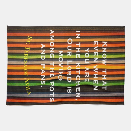 Kathokatholieke Saint Quote Kitchen Towel Theedoek (Horizontaal)