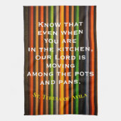 Kathokatholieke Saint Quote Kitchen Towel Theedoek (Verticaal)