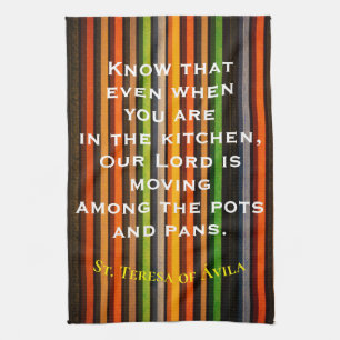 Kathokatholieke Saint Quote Kitchen Towel Theedoek