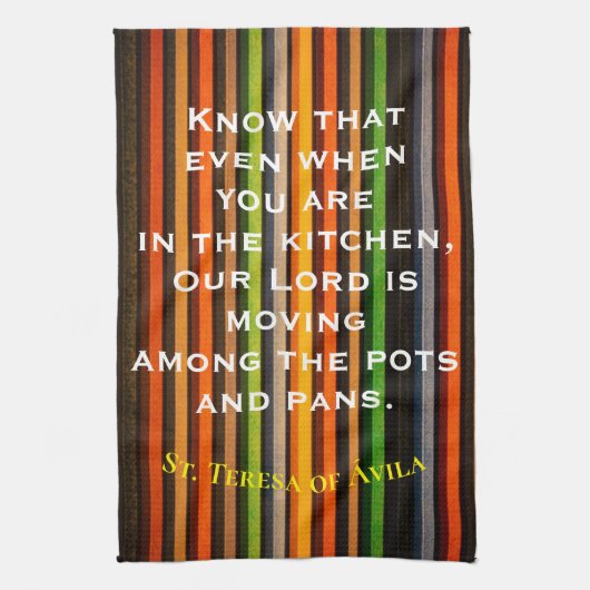 Kathokatholieke Saint Quote Kitchen Towel Theedoek (Verticaal)