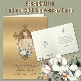 Katholiek 50e Huwelijk Jubileum Jubileum Kaart