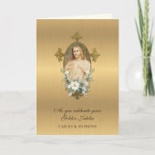 Katholiek 50e Huwelijk Jubileum Jubileum Kaart (Voorkant)