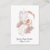 Katholiek Baby Meisje Doopherdenking Heilige Kaart (Voorkant)