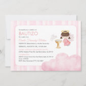 Katholiek Baby Meisje Schattigee Waterverf Engel D Kaart (Voorkant)