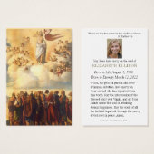 Katholiek begrafenisgebed Gedenkteken Jezus Visitekaartje (Voorkant /achterkant)