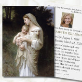 Katholiek begrafenisgebed Maagd Maria Jezus Visitekaartje