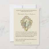 Katholiek begrafenismonument Bloemengebed Kaart (Achterkant)