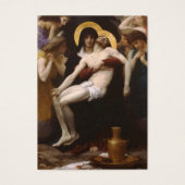 Katholiek begrafenismonument Jezus Maria Pieta Visitekaartje (Voorkant)