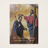 Katholiek begrafenismonument Jezus St. Joseph Visitekaartje (Voorkant)