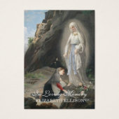Katholiek begrafenismonument Lourdes St. Bernadett Visitekaartje (Voorkant)