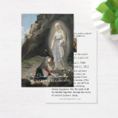 Katholiek begrafenismonument Lourdes St. Bernadett Visitekaartje (Bureau)
