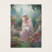 Katholiek begrafenismonument maagd Maria Jezus, Visitekaartje (Voorkant)