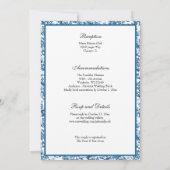 Katholiek Blauw Bloemen Maagd Maria Bruiloft Kaart (Achterkant)