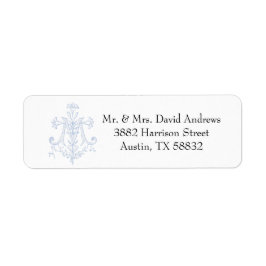 Katholiek Blauw Marian Cross Gezegende Moeder Etiket