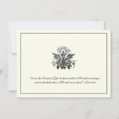 Katholiek Bloemenkruis Eerste Communie Uitnodiging (Achterkant)