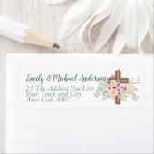 Katholiek bloemkruis retouradres -IEDERE gelegenhe Etiket (Insitu)