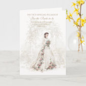  Katholiek Bruid Bloemenrozenkrans en Kruis Kaart (Gele Bloem)