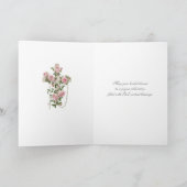 Katholiek Bruid Bloemenrozenkrans en Kruis Kaart (Binnen)