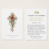 Katholiek Bruiloft Gebed Kruis & Hart van Maria Visitekaartje (Voorkant /achterkant)