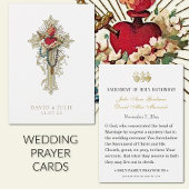 Katholiek Bruiloft Gebed Kruis & Hart van Maria Visitekaartje