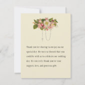 Katholiek Bruiloft Kersenbloesem Religieus Bedankkaart (Achterkant)