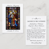 Katholiek Bruiloft Verloving Favor Holy Kaart Visitekaartje (Voorkant / Achterkant)