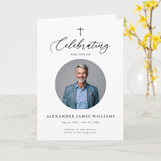 Katholiek Christelijk Herdenkingsfotodienst Progra Kaart (Gele Bloem)