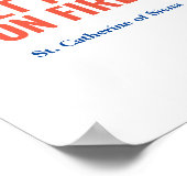 Katholiek citaat zet de wereld in vuur en vlam Pos Poster (Hoek)