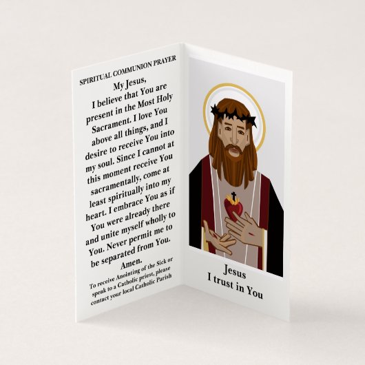 Katholiek Communiegebed Gevouwen Kaart (Binnen)