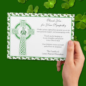 Katholiek condoleances Iers St. Patrick Shamrocks Bedankkaart