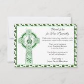 Katholiek condoleances Iers St. Patrick Shamrocks Bedankkaart (Voorkant)