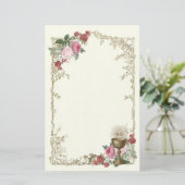 Katholiek Eucharistisch Roos & Kelk Communie Briefpapier (Staand voorkant)