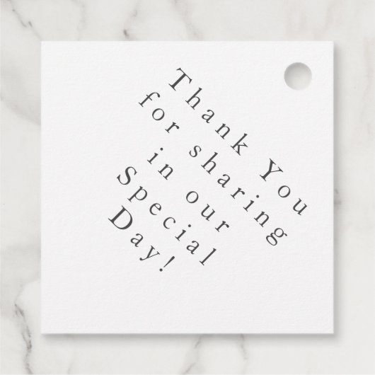 Katholiek Faux-Satijn Monogrammed Bedankjes Labels (Achterkant)