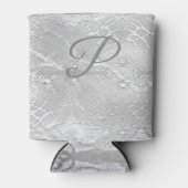 Katholiek Faux-Satijn Monogrammed Blikjeskoeler (Voorkant)