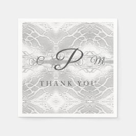 Katholiek Faux-Satijn Monogrammed Servet