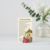 Katholiek Gebed Ochtend offeren Maagd Maria Jezus Visitekaartje (Staand voorkant)