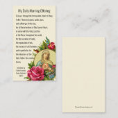 Katholiek Gebed Ochtend offeren Maagd Maria Jezus Visitekaartje (Voorkant / Achterkant)