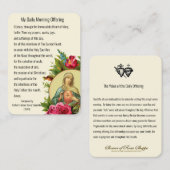 Katholiek Gebed Ochtend offeren Maagd Maria Jezus Visitekaartje (Voorkant / Achterkant)