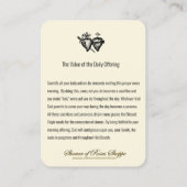 Katholiek Gebed Ochtend offeren Maagd Maria Jezus Visitekaartje (Achterkant)