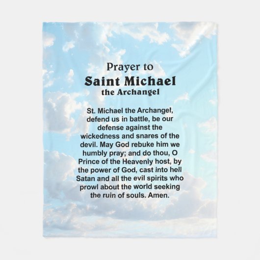 Katholiek Gebed voor Bescherming en Moed Fleece Deken (Voorkant)