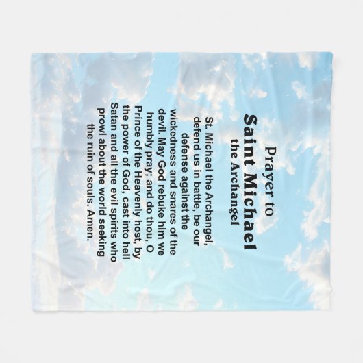 Katholiek Gebed voor Bescherming en Moed Fleece Deken (Voorkant (Horizontaal))