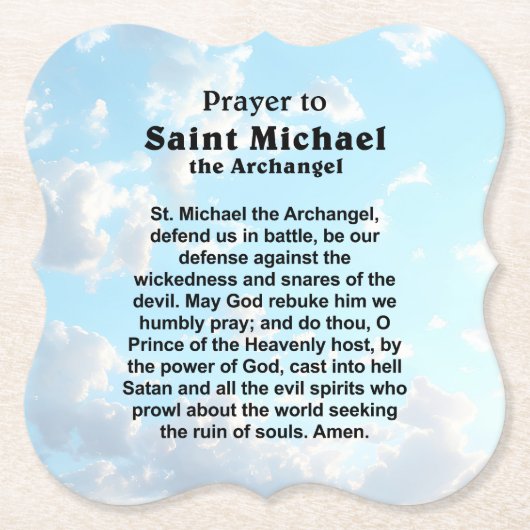 Katholiek Gebed voor Bescherming en Moed Kartonnen Onderzetters (Voorkant)