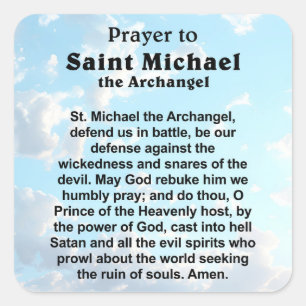 Katholiek Gebed voor Bescherming en Moed Vierkante Sticker