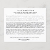 Katholiek gebed voor de "idolatroire" daad (Achterkant)