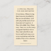 Katholiek gebed voor zielen in purgatory Funeral Plaatskaartje (Achterkant)