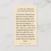 Katholiek gebed voor zielen in purgatory Funeral Plaatskaartje (Achterkant)