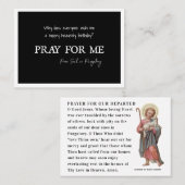 Katholiek gebed voor zielen in purgatory Funeral Plaatskaartje (Voorkant / Achterkant)