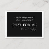 Katholiek gebed voor zielen in purgatory Funeral Plaatskaartje (Voorkant)