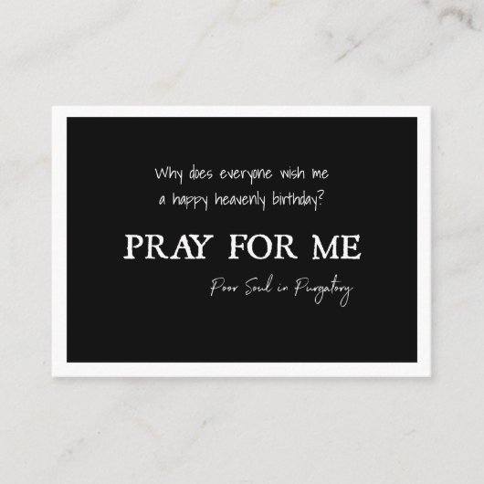 Katholiek gebed voor zielen in purgatory Funeral Plaatskaartje (Voorkant)