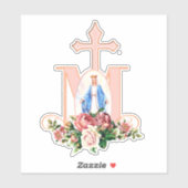 Katholiek Gezegend Maagd Religieus Vinyl Contour Sticker (Vel)